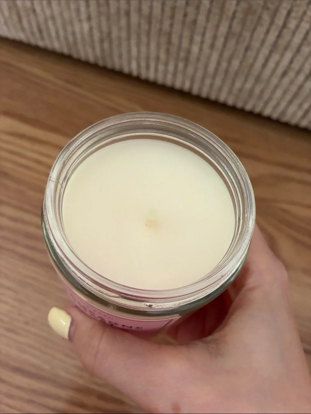White Barn Champagne Toast Scented Candle - Pink & Black Lid - Picture 3 of 3